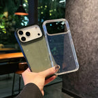Transparent Glitter Protective Case for iPhone 17 | Sparkly Shockproof Cover in Black & Purple