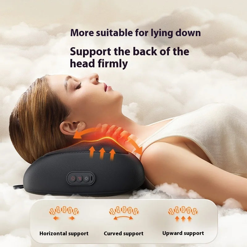 Neck Massage Pillow Shoulder Neck Massager Full Body Warming Kneading Home Car Waist Cushion Gift