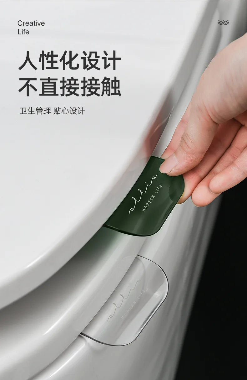 Adhesive Toilet Lid Device Avoid Touching Toilet Seat Lid Lifter Portable Sanitary Closestool Handle Holder Bathroom Accessories