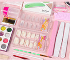 Limegirl Acrylic Powder & Liquid Monomer Nail Art Kit – Crystal Glitter Set