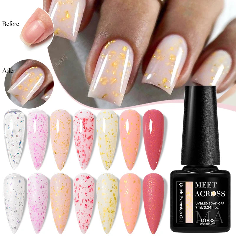 MEET ACROSS 6PCS Cat Magnetic Gel Polish Set with Magnetic Stick & Box