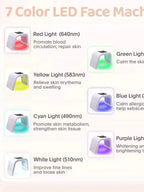 7 Color LED Facial Spa Device Skin Rejuvenation Light Photodynamic LED Mask for Beauty Skin Care Equipment