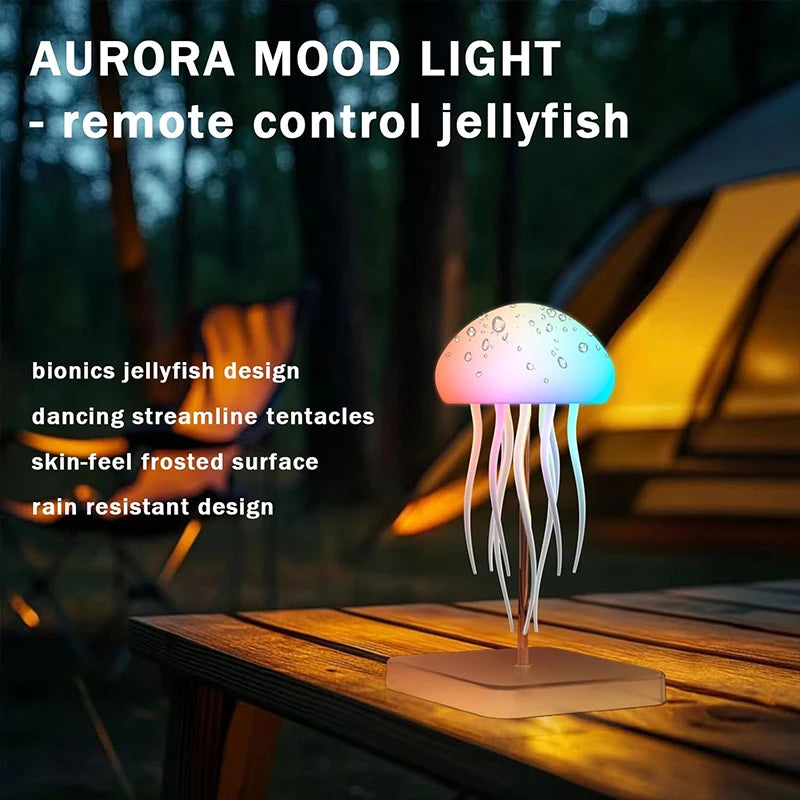 LED Jellyfish Lamp with 9 Tentacles | Remote Control, 2 Modes, Gradient Light Effects & Long Battery Life Night Light