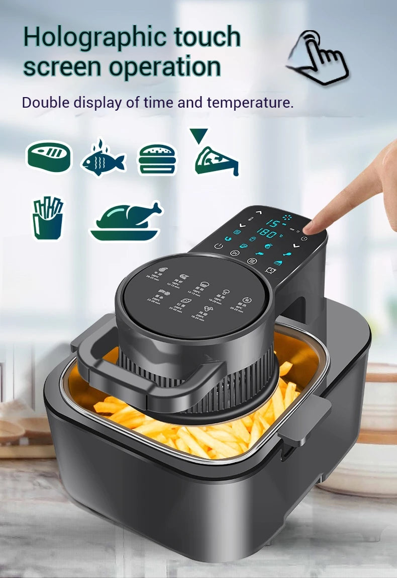 9L Smart Air Fryer with Large Capacity – Multi-Functional Touch Screen, Non-Stick Inner Pot, Oil-Free Cooking Oven 2025