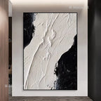 Modern Wall Painting Art Heavy Textured Thick 3D Abstract White Acrylic Painting Canvas Picture Art Hand Painted Wall Artwork