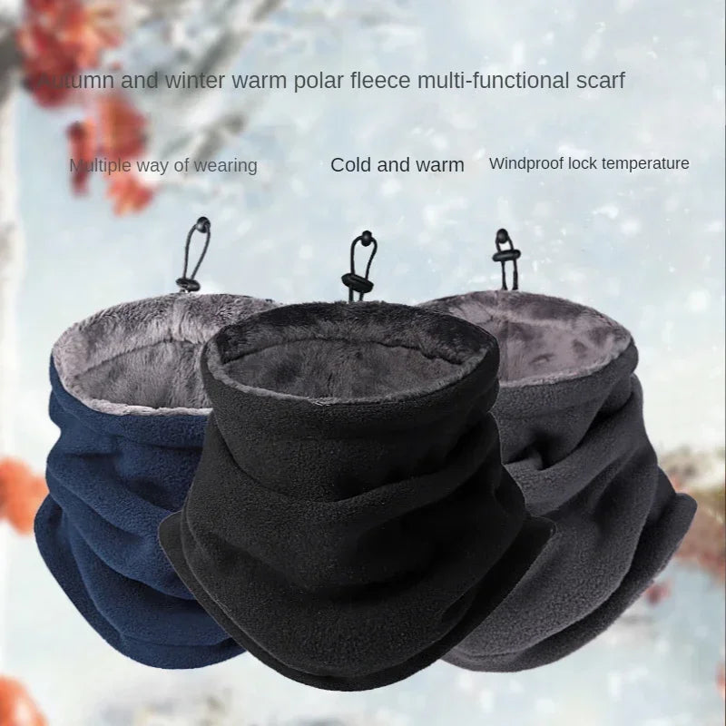 Hot Sale Winter Outdoors Cycling Scarf Thick Fleece Warm Scarf Windproof Dustproof Mask Polar Fleece Bandana  ski mask