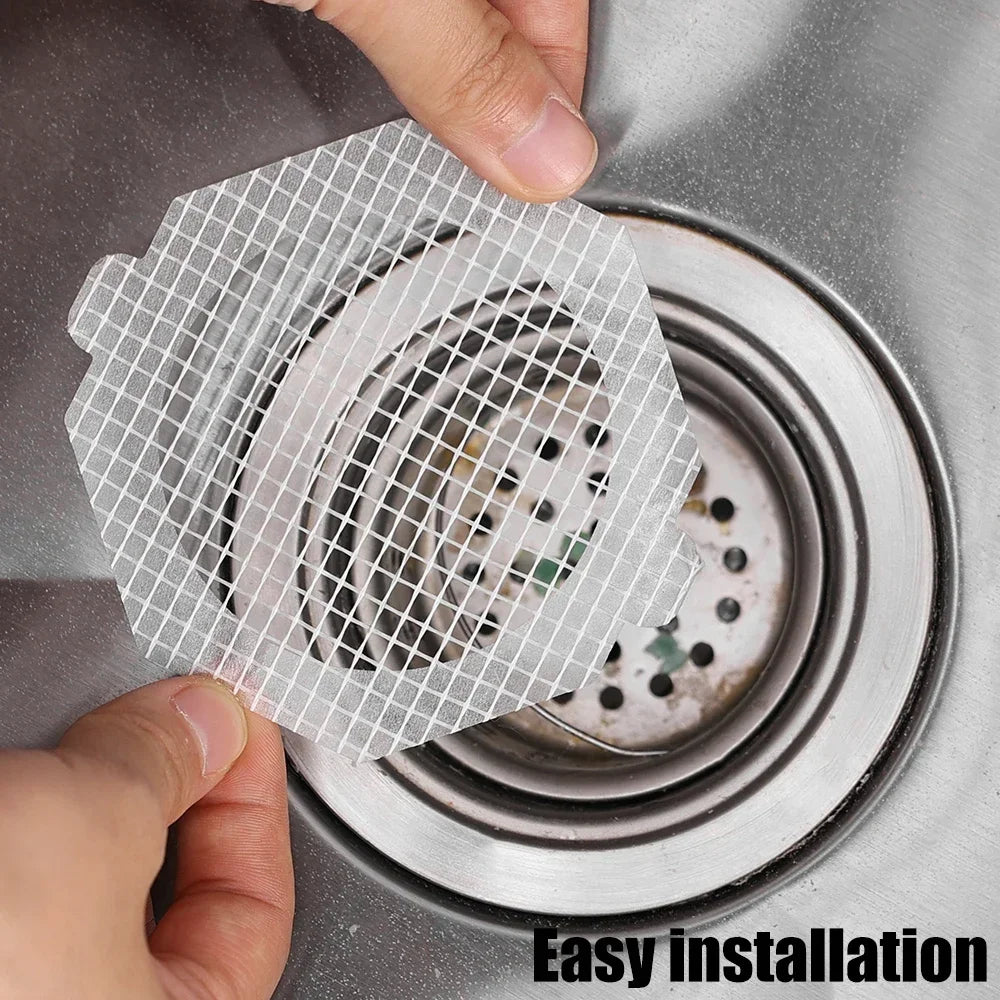 5-20Pcs Disposable Floor Drain Sticker Shower Drain Hair Catcher Cover Sink Strainers Hair Filters Bathtub Mesh Filter Sticker