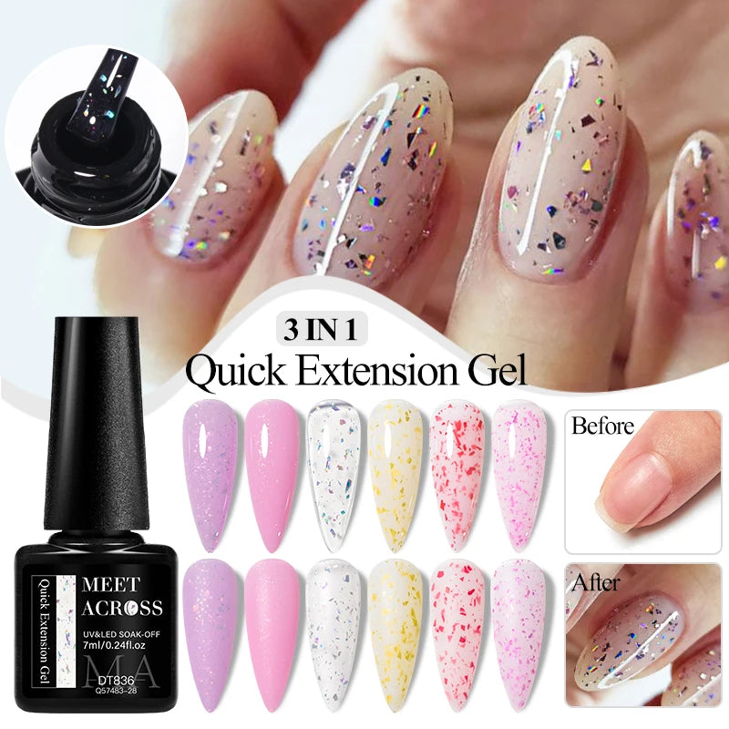 MEET ACROSS 6PCS Cat Magnetic Gel Polish Set with Magnetic Stick & Box