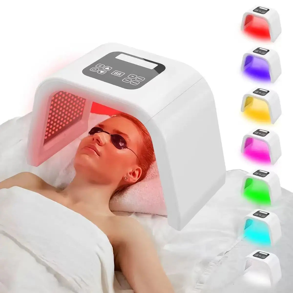 7 Color LED Facial Spa Device Skin Rejuvenation Light Photodynamic LED Mask for Beauty Skin Care Equipment