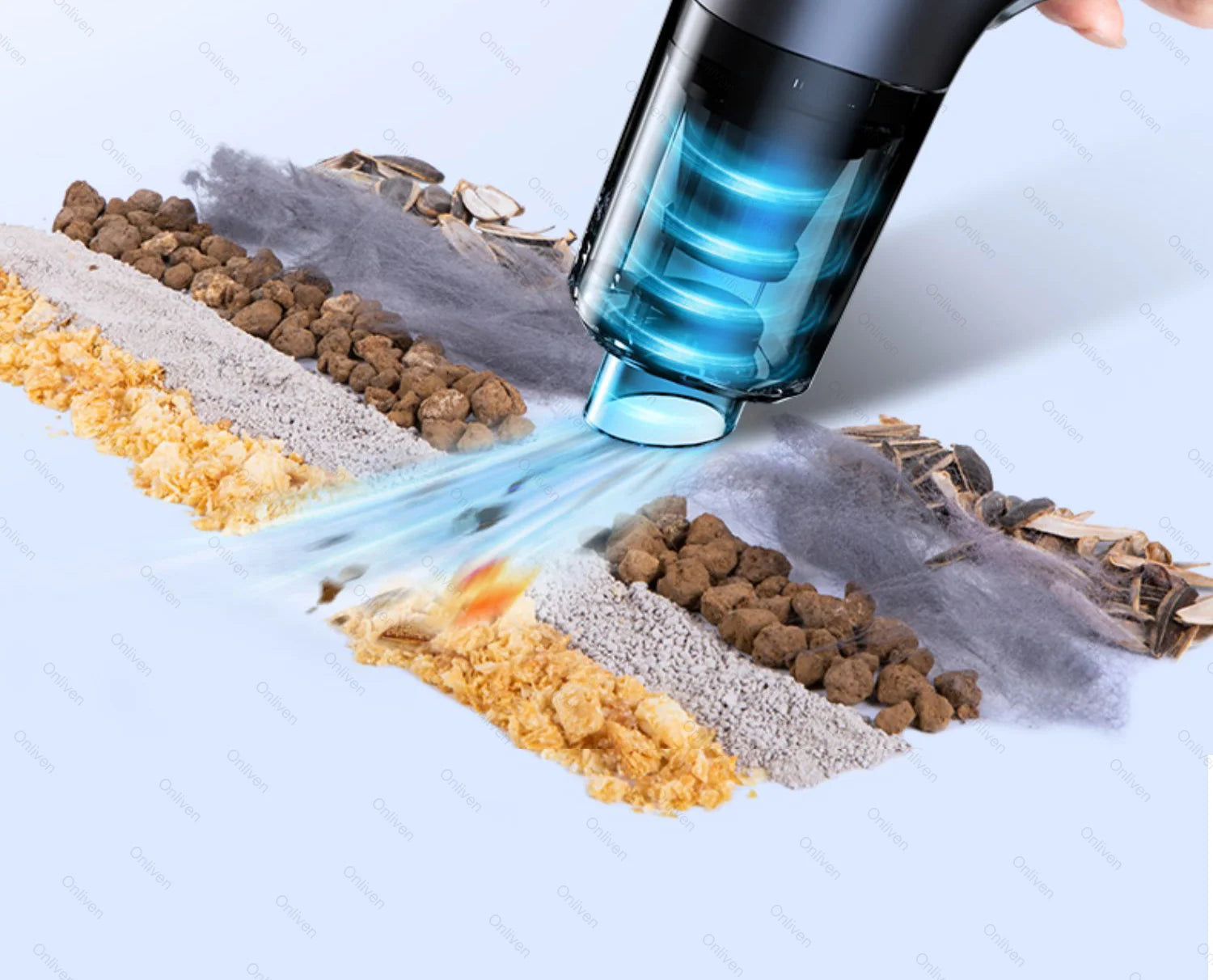 98000PA Wireless Car Vacuum Cleaner – Ultra-Powerful Mini Handheld with USB Charging & Wet/Dry Cleaning