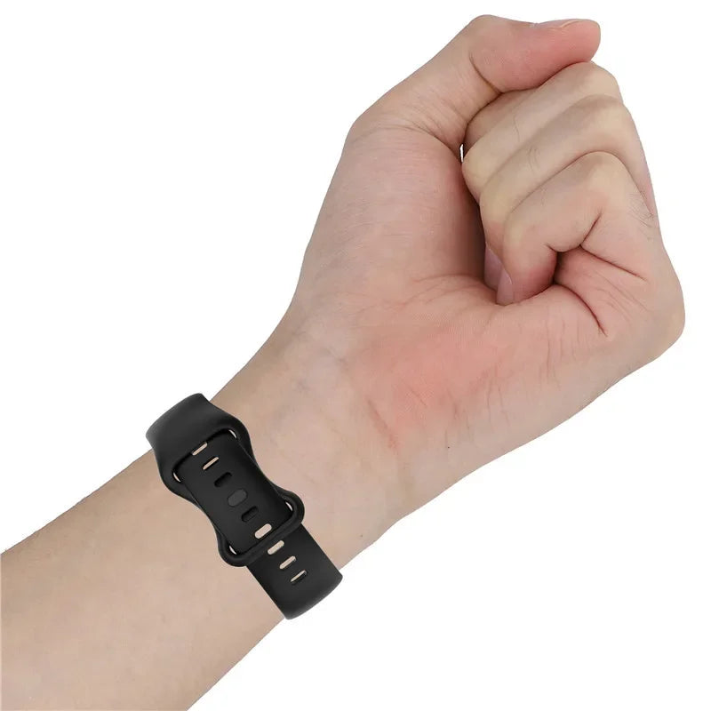 Silicone Strap for Apple Watch Series 9 8 7 6 5 4 3 SE (38mm 40mm 41mm 42mm 44mm 45mm 49mm) – Soft Rubber Sport Band for Men, Women & Kids – Compatible with W26 W37 W46 W56 FK88 IWO7 Pro Max Plus Smartwatch