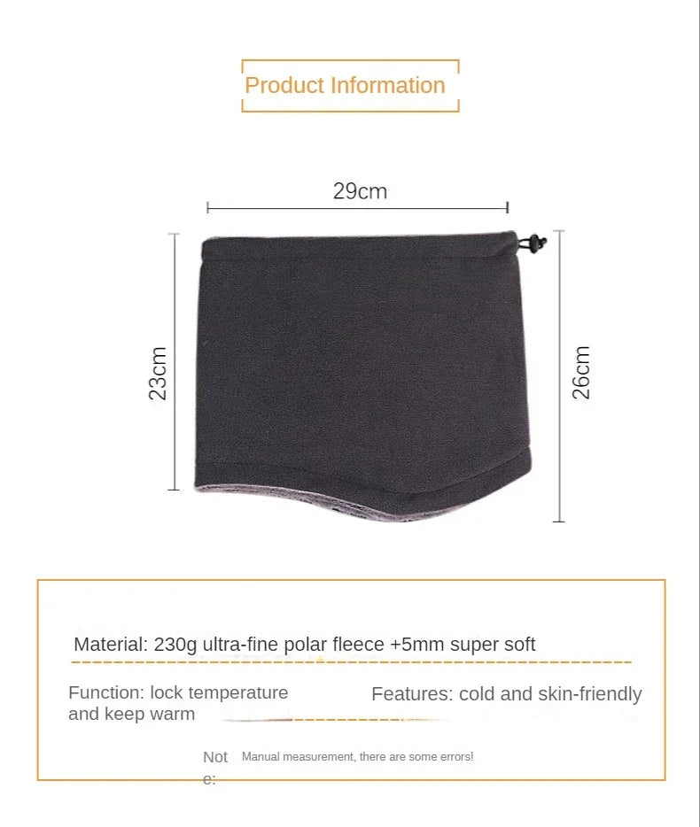 Hot Sale Winter Outdoors Cycling Scarf Thick Fleece Warm Scarf Windproof Dustproof Mask Polar Fleece Bandana  ski mask
