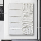 Modern Wall Painting Art Heavy Textured Thick 3D Abstract White Acrylic Painting Canvas Picture Art Hand Painted Wall Artwork