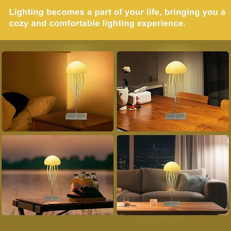 LED Jellyfish Lamp with 9 Tentacles | Remote Control, 2 Modes, Gradient Light Effects & Long Battery Life Night Light