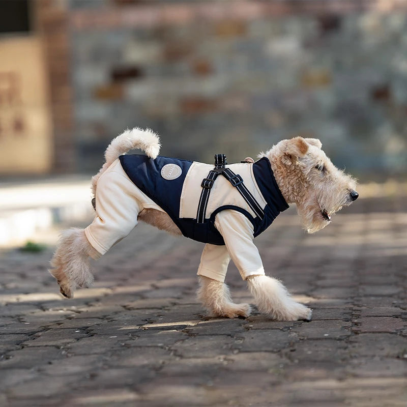 Dog Autumn Winter Warm Cotton Thick Coat Dog Vest Pet Coat Small And Medium-sized Dog Clothes Windproof Vest Clothes for Dog