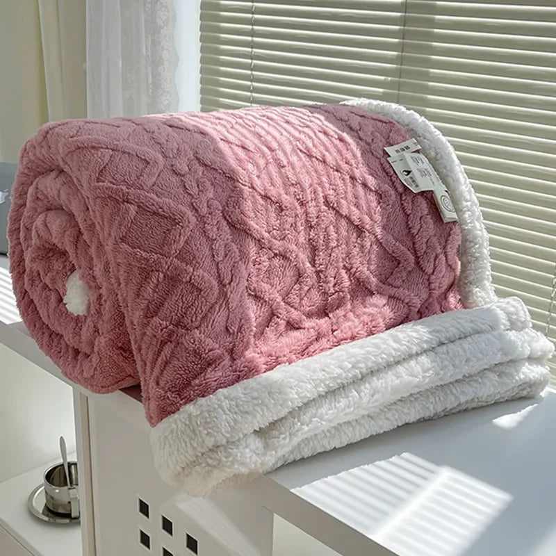 Sherpa Weighted Blanket Soft Warm And Thickened Calm Blanket For Sofa Car Blanket Office Lunch Shawl Air Condition Blanket Gift