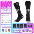 Heated Socks Winter Warm Snowmobile Skiing Heated Socks Rechargeable Outdoor Sport Thermal Heated Foot Warmer Ski Sports