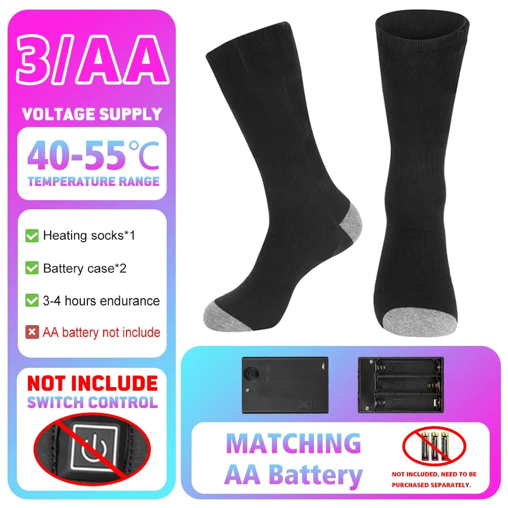 Winter Heated Socks 5000mAh Thermal Socks Women Men Heating Foot Warmer Electric Heating Socks Hiking Ski Warm Outdoor Sports
