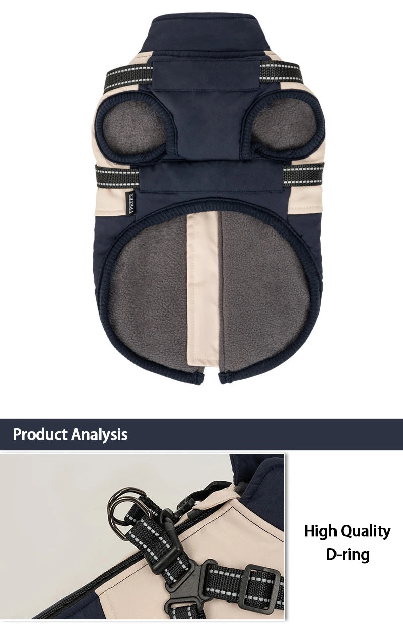 Dog Autumn Winter Warm Cotton Thick Coat Dog Vest Pet Coat Small And Medium-sized Dog Clothes Windproof Vest Clothes for Dog