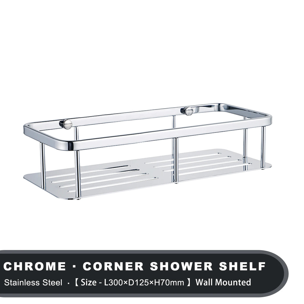 Stainless Steel Bathroom Storage Shelf Wall Mounted Shower Organizers Rack Corner Shampoo Holder Bath Hardwares Accessories
