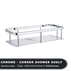 Stainless Steel Bathroom Storage Shelf Wall Mounted Shower Organizers Rack Corner Shampoo Holder Bath Hardwares Accessories