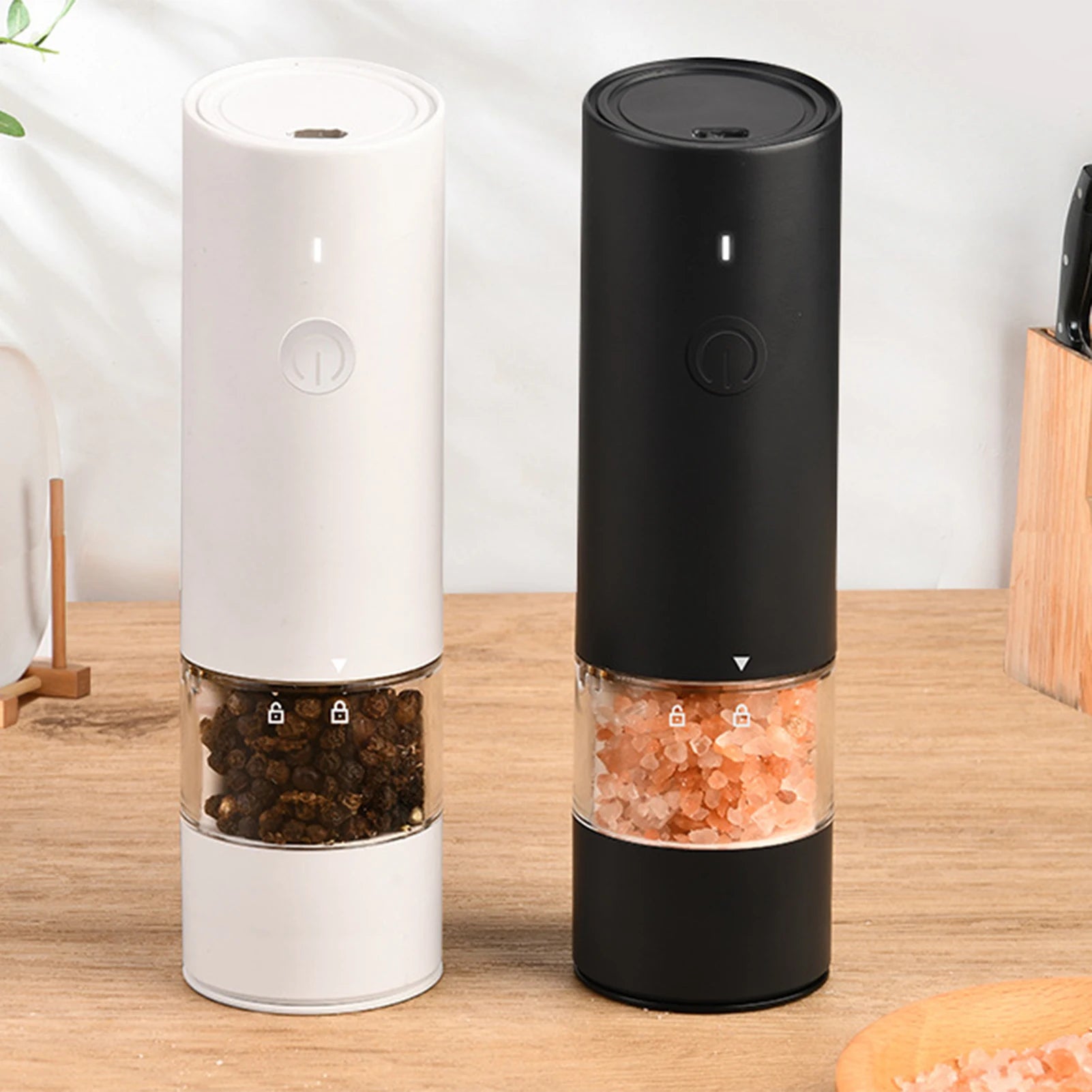 Electric Pepper Grinder With Light ,Adjustables Coarseness Pepper Grinding Bottle,Rechargeable Spice Grinder,Kitchen Accessories