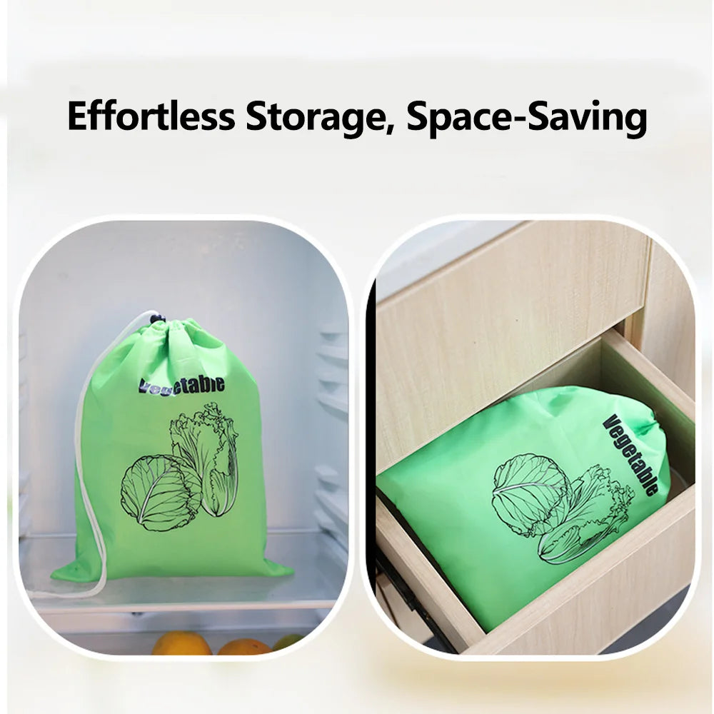 1-4 PCS Insulated Food-Safe Storage Bags Alum Foil Drawstring Pouch for Fridge Travel & Outdoor  Reusable Thermal Eco-Friendly