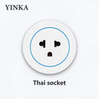 Track Socket Kitchen Wall Outlet with USB | FR/EU/US/UK Universal Standard Round Removable Adapter Plug – White
