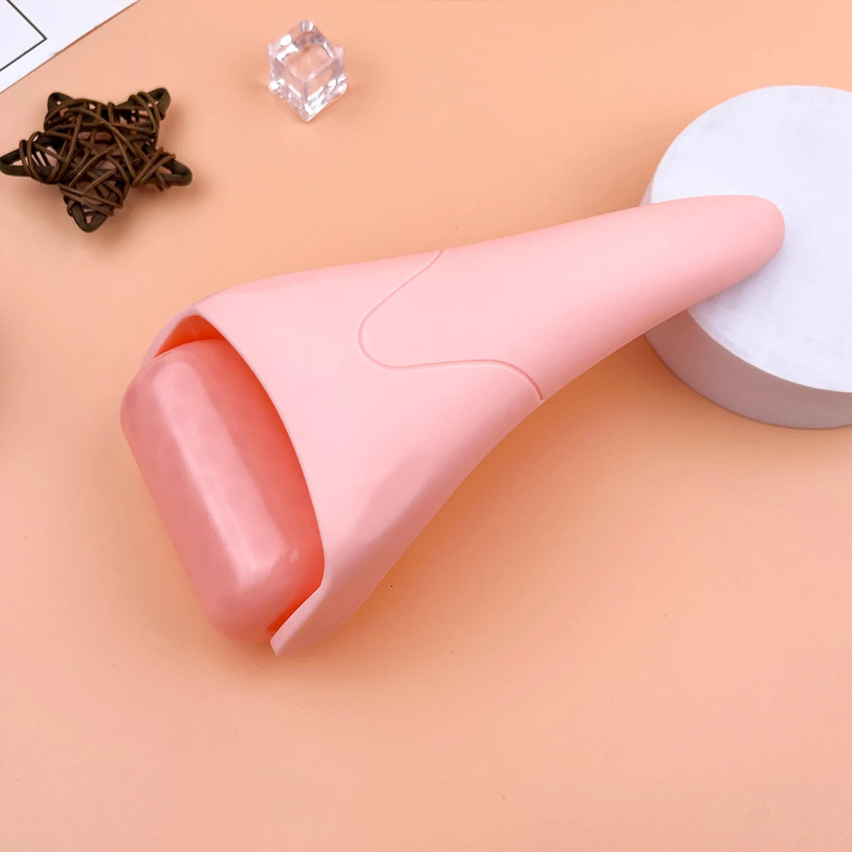 1PC Ice roller Massager, facial roller massage stick, ice compress care, cold compress roller, plastic handle facial massager -