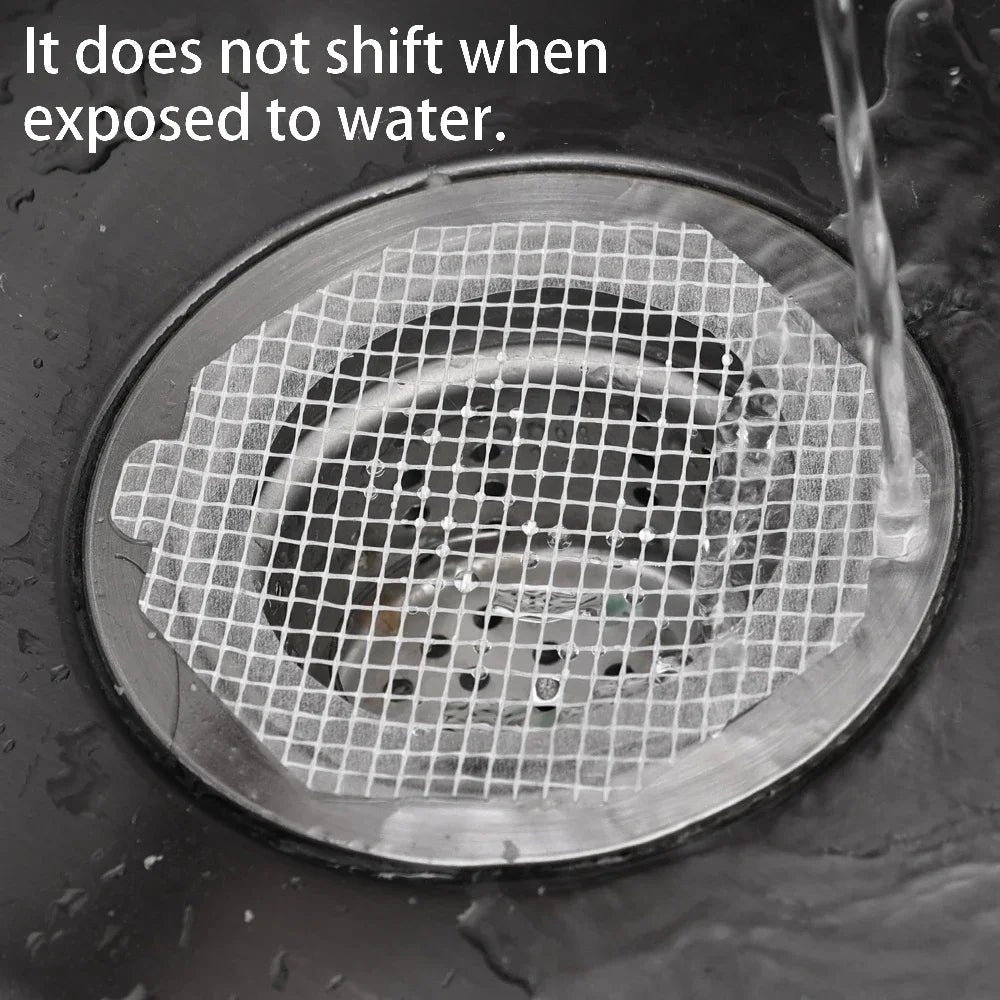 5-20Pcs Disposable Floor Drain Sticker Shower Drain Hair Catcher Cover Sink Strainers Hair Filters Bathtub Mesh Filter Sticker