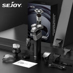 Sejoy 5-in-1 Electric Razor for Men – Rechargeable Beard Trimmer & Shaver, Wet & Dry Grooming Kit with Lithium Battery, Portable Rotary Shaver with 5 Attachments