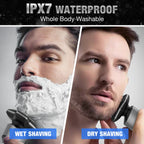 Sejoy 5-in-1 Electric Razor for Men – Rechargeable Beard Trimmer & Shaver, Wet & Dry Grooming Kit with Lithium Battery, Portable Rotary Shaver with 5 Attachments