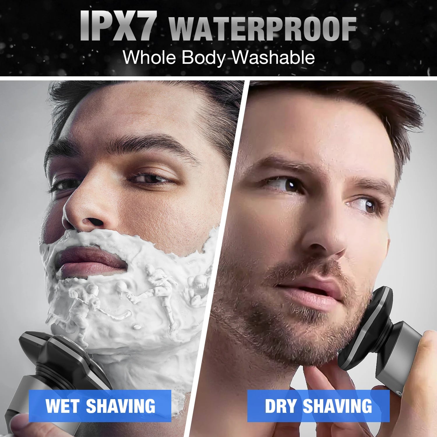 Sejoy 5-in-1 Electric Razor for Men – Rechargeable Beard Trimmer & Shaver, Wet & Dry Grooming Kit with Lithium Battery, Portable Rotary Shaver with 5 Attachments