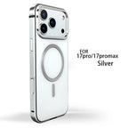 High End Magnetic Original Color Backplate Phone Case, For IPhone 17 Pro 17 Promax Metal Frame Anti Drop Protection Hard Case