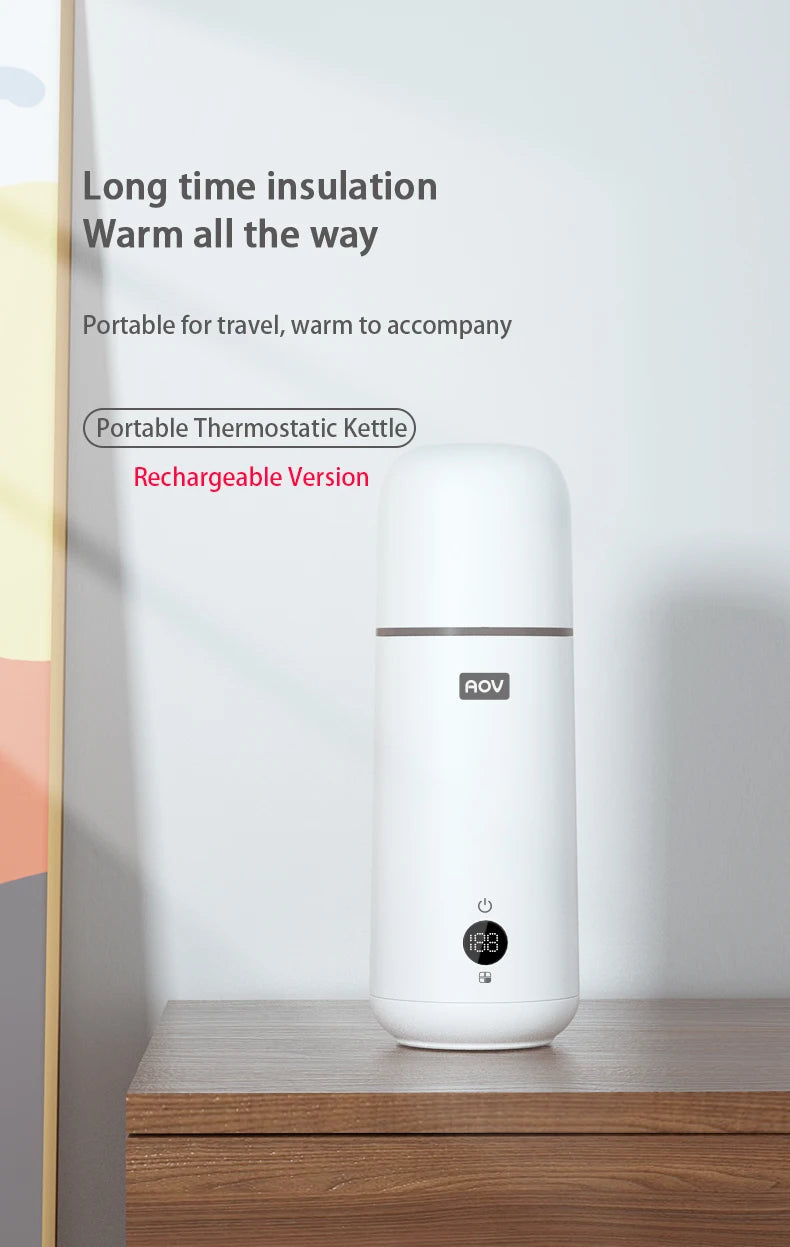 Household Multi-function Smart Electric Usb Kettle Rechargeable Portable Baby Milk Bottle Warmer Kettle