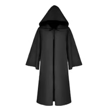 Halloween Plague Doctor Mask & Cloak Costume – Hooded Black Robe Set for Adults & Kids