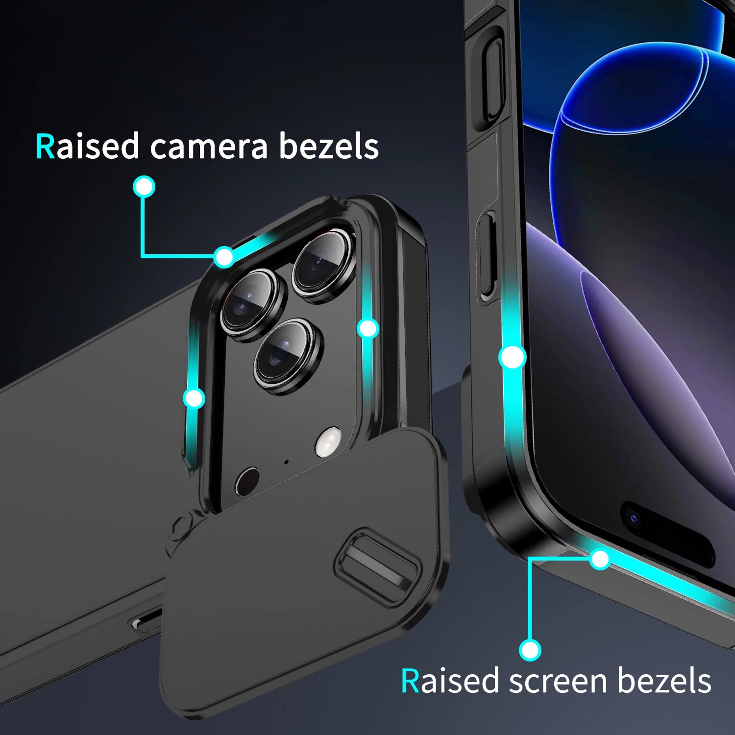 Slide Camera Lens Protection Case for iPhone 17 Series | Durable Shockproof Phone Cover with Lens Guard