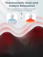 Shiatsu Neck and Shoulder Massager Heated Back Massager U Shape Deep Kneading Electric Massage Pillow For Neck Waist Leg Body