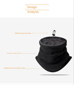 Hot Sale Winter Outdoors Cycling Scarf Thick Fleece Warm Scarf Windproof Dustproof Mask Polar Fleece Bandana  ski mask