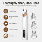 Electric Vacuum Suction Blackhead Remover Rechargeable 3 Gears Facial Pore Cleaner Comedone Spot Acne Pimple Blackhead Extractor