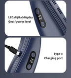 New Portable Neck Fan 5200mAh Neck Air Conditioner Rechargeable Semiconductor Cooling  Fan Outdoor Personal Fan Wearable Cooler