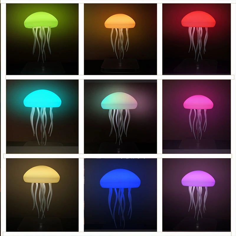 LED Jellyfish Lamp with 9 Tentacles | Remote Control, 2 Modes, Gradient Light Effects & Long Battery Life Night Light
