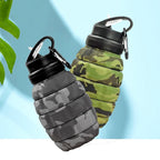 Food-Grade Silicone Folding Water Bottle – Retractable High-Temperature Resistant Sports & Camping Bottle 2025