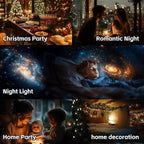 16-pattern Astronaut Christmas Pattern Light, 5V Snowflake Halloween Projection Light, Decorative Christmas Spotlight
