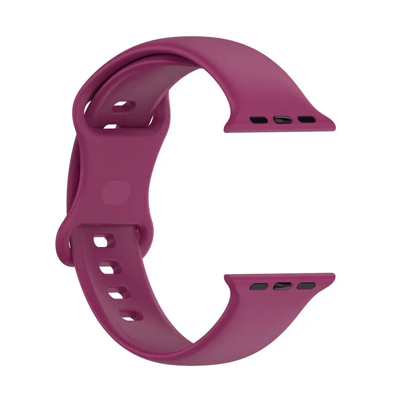 Silicone Strap for Apple Watch Series 9 8 7 6 5 4 3 SE (38mm 40mm 41mm 42mm 44mm 45mm 49mm) – Soft Rubber Sport Band for Men, Women & Kids – Compatible with W26 W37 W46 W56 FK88 IWO7 Pro Max Plus Smartwatch