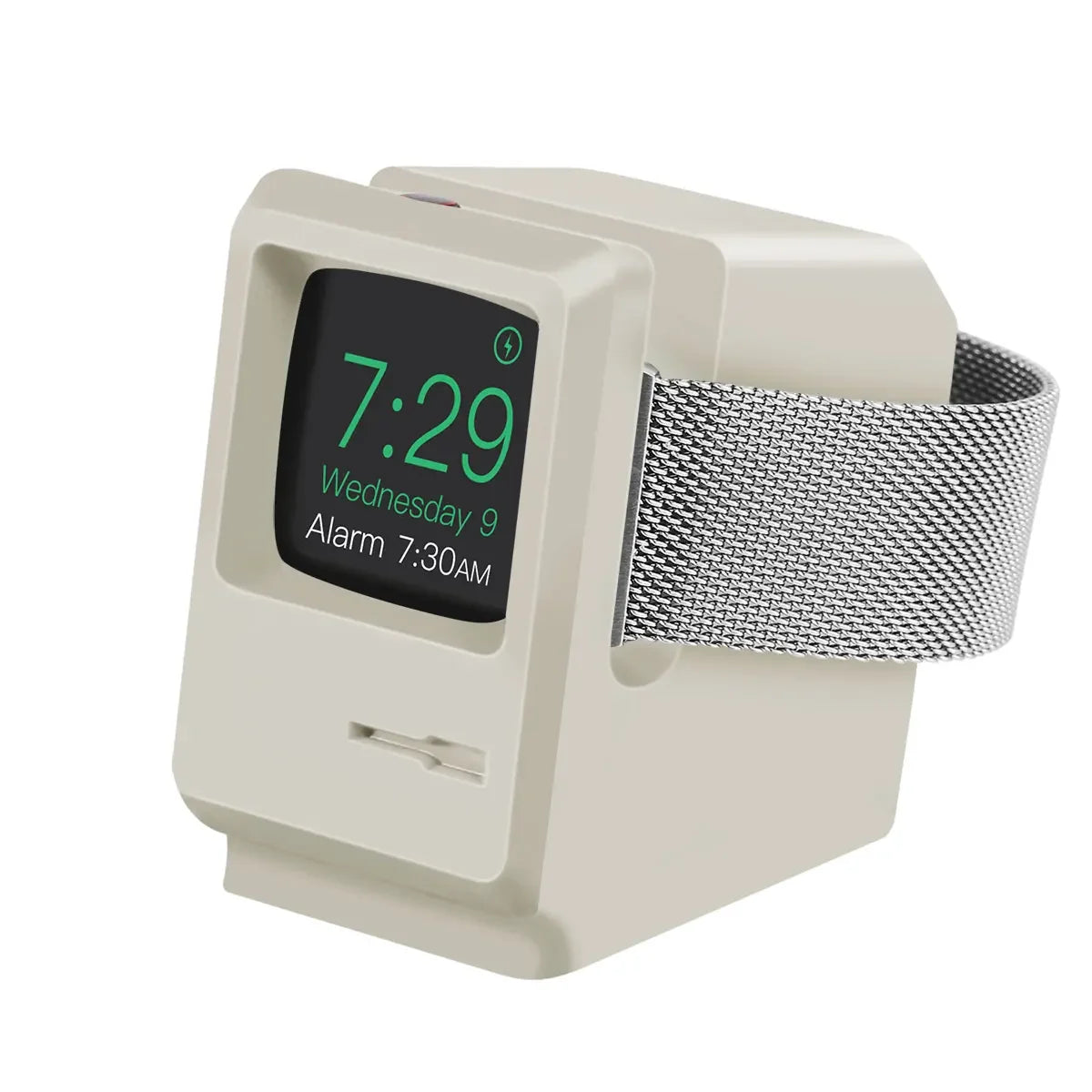Simple Stand For Apple Watch 8-1 Charging Stand Retro Apple Watch Silicone Wireless Charging Simple Stand Home Bedside Base