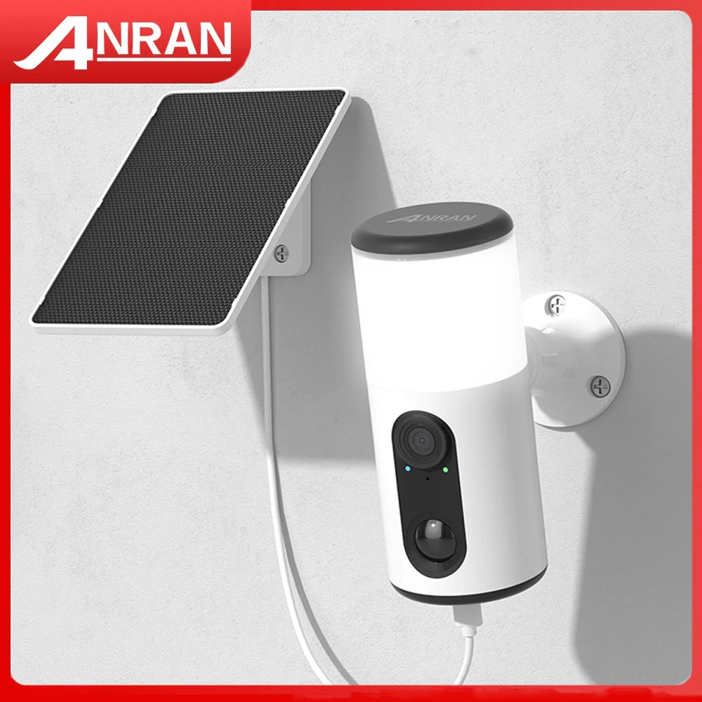 ANRAN 2K Solar Floodlight Security Camera – Outdoor WiFi Battery Cam with Color Night Vision & Motion Detection 2025