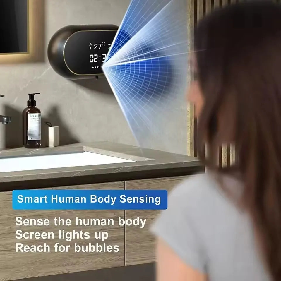 450ML Touchless Wall-Mounted Intelligent Induction Automatic Senor Soap Dispenser Electric Rechargeable Sanitizer Wash Machine