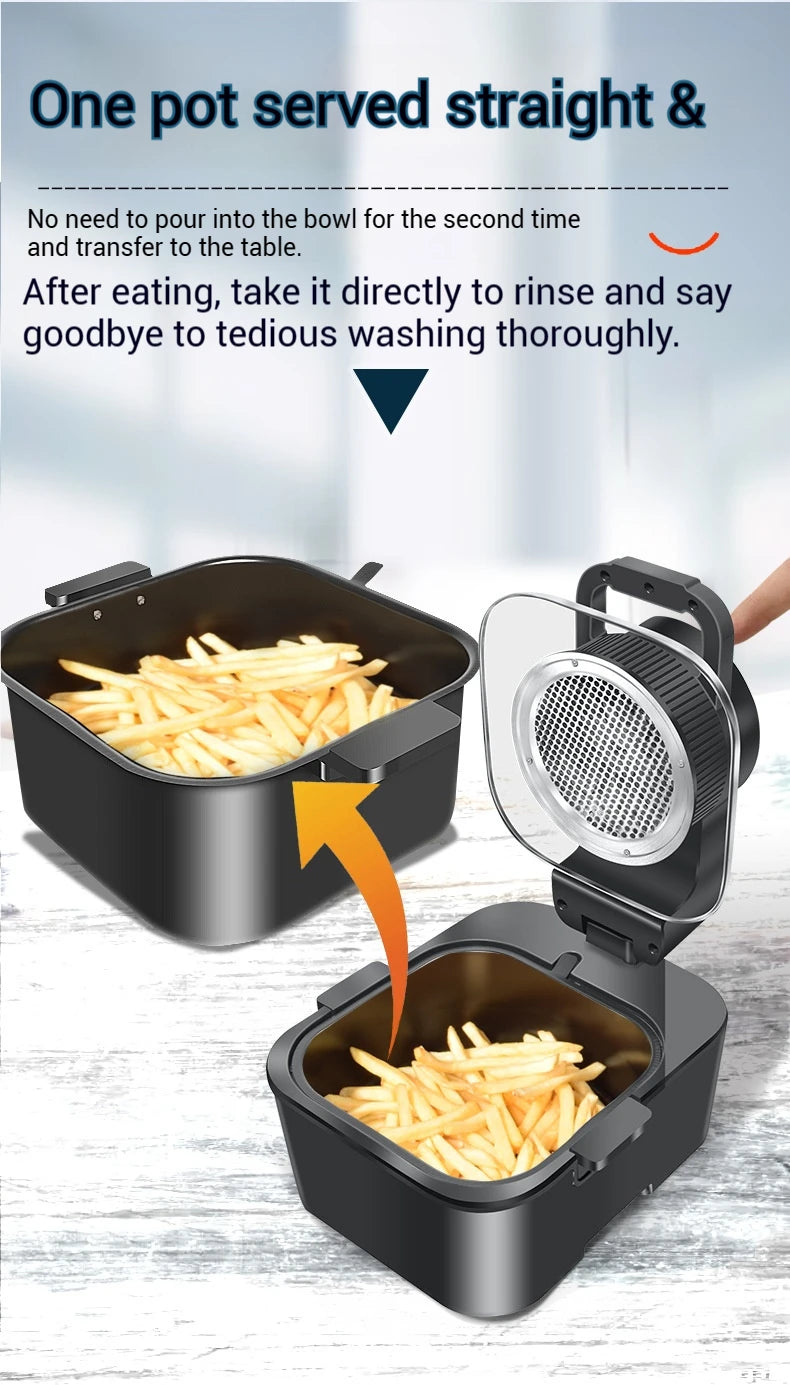 9L Smart Air Fryer with Large Capacity – Multi-Functional Touch Screen, Non-Stick Inner Pot, Oil-Free Cooking Oven 2025