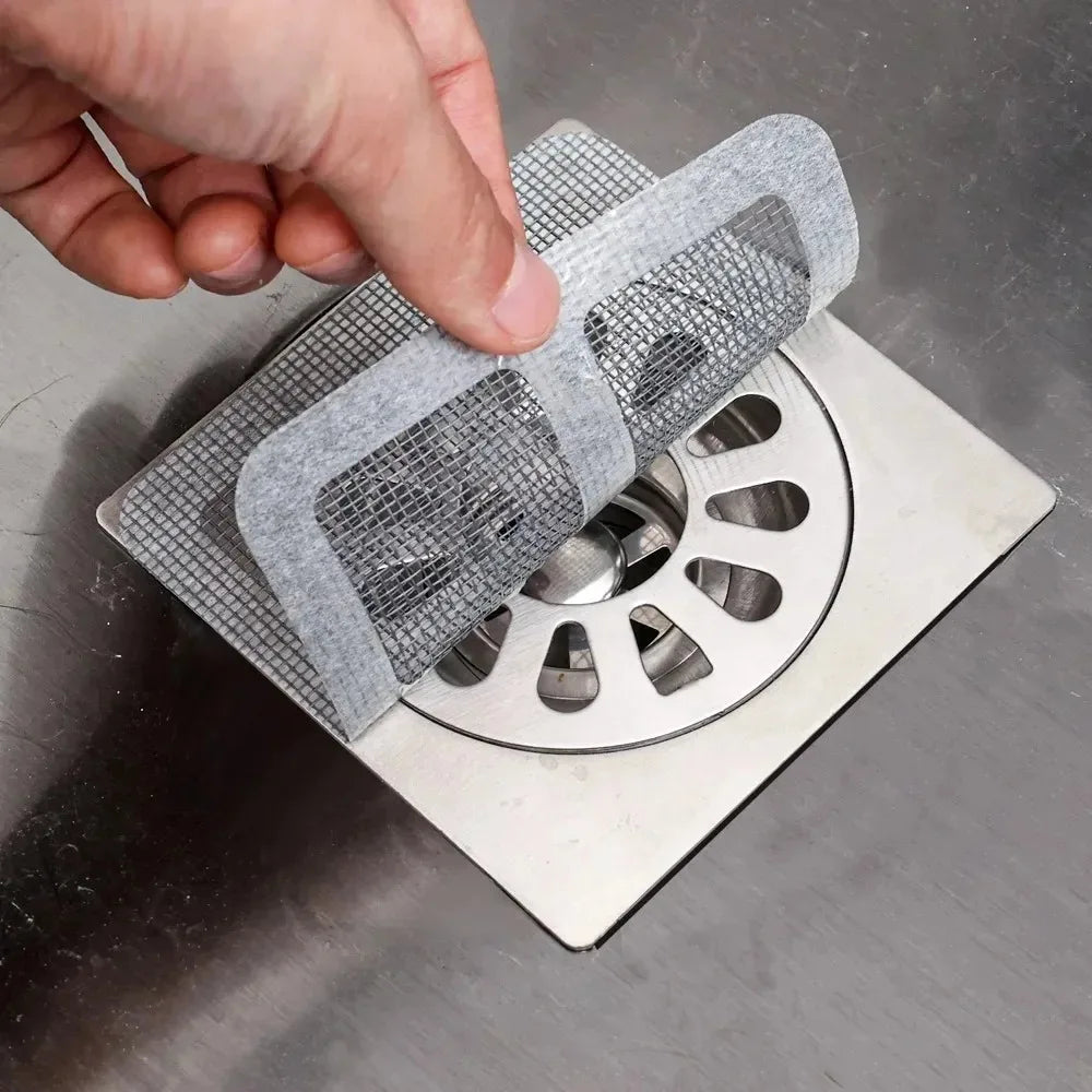 5-20Pcs Disposable Floor Drain Sticker Shower Drain Hair Catcher Cover Sink Strainers Hair Filters Bathtub Mesh Filter Sticker
